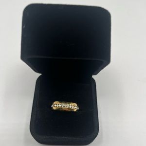 Gold Stainless Steel Cubic Zirconia Ring